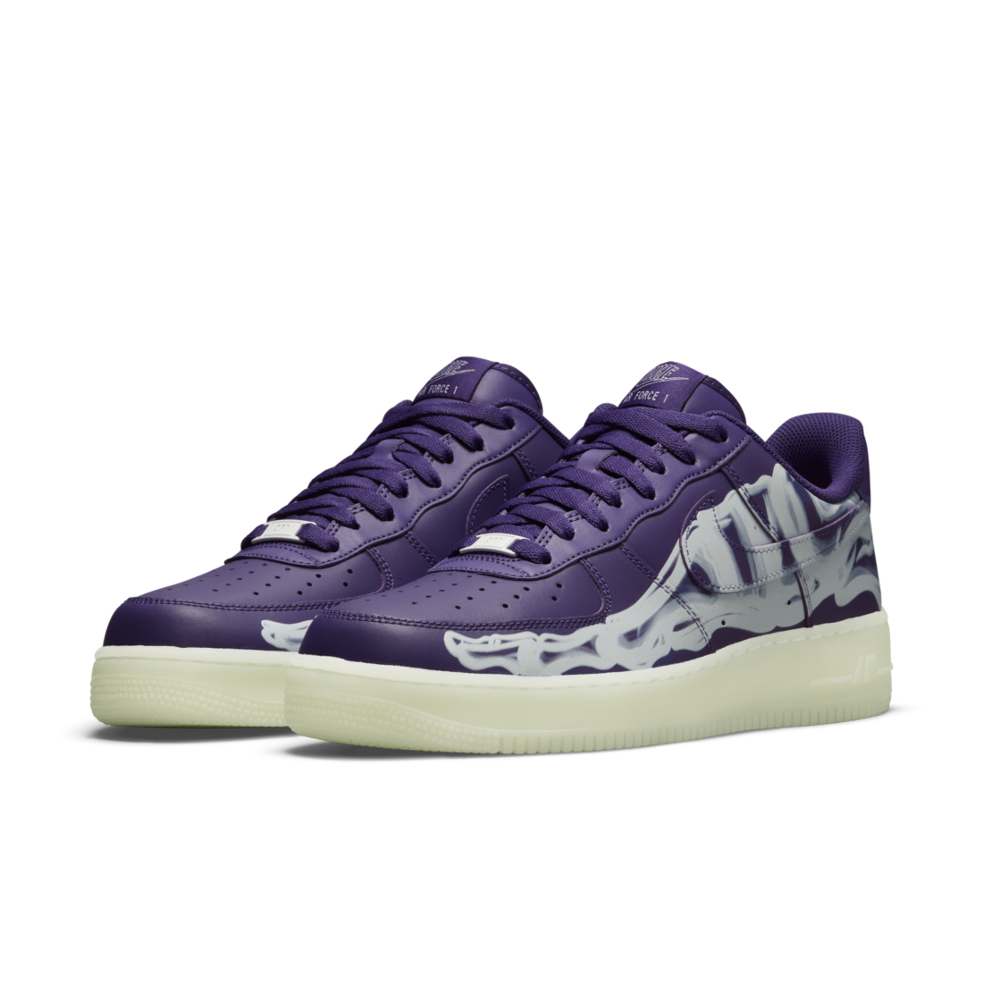 Nike Air Force 1 Low '07 QS Purple Skeleton Halloween (2021) - foto 2