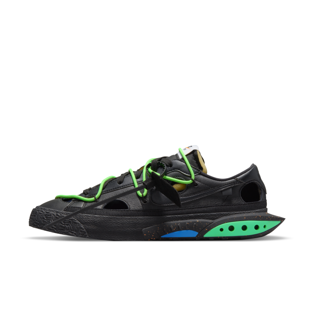 Nike Blazer Low Off-White Black Electro Green - foto 1