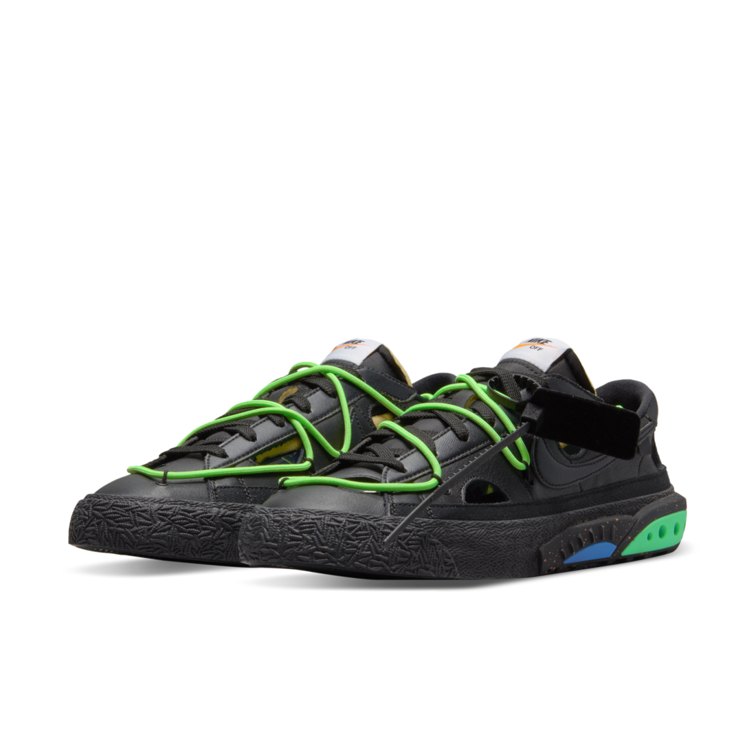 Nike Blazer Low Off-White Black Electro Green - foto 2
