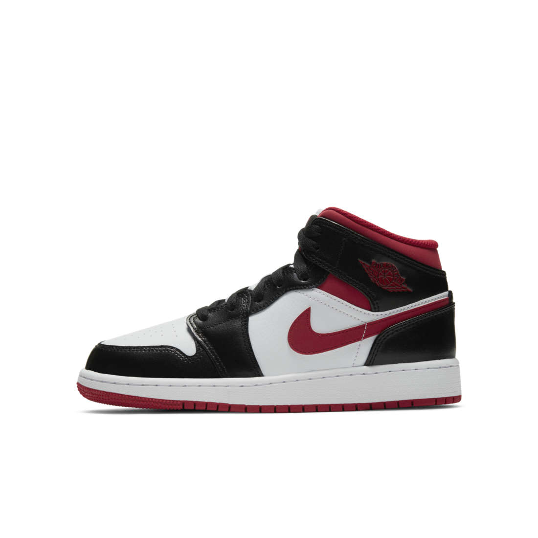 Jordan 1 Mid Gym Red Black White GS - foto 1