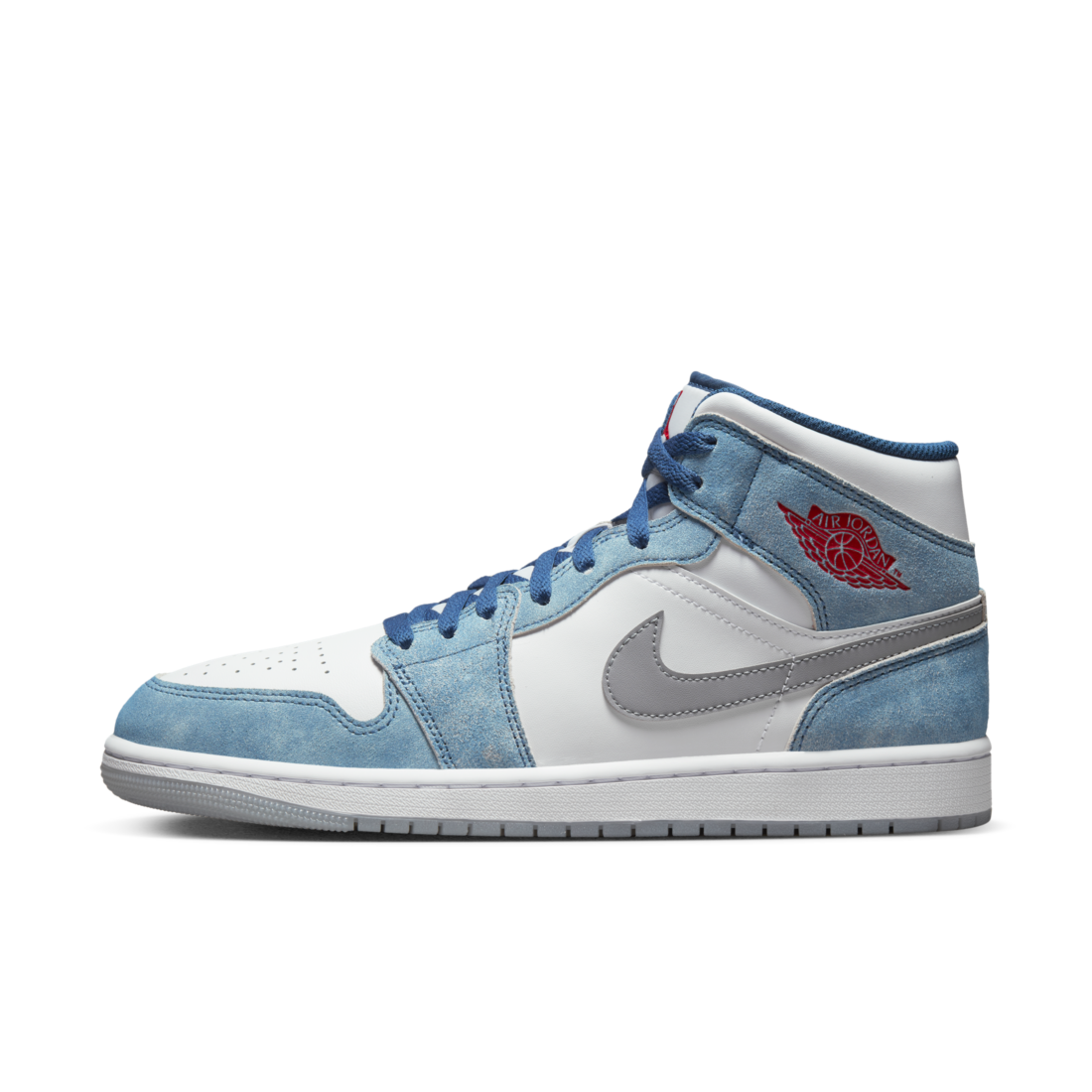 Air Jordan 1 Mid French Blue Fire Red GS - foto 1