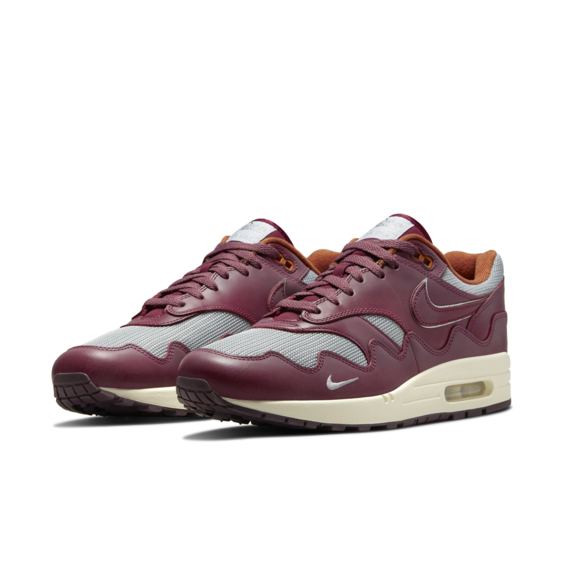 Nike Air Max 1 Patta Waves Rush Maroon (with Bracelet) - foto 2