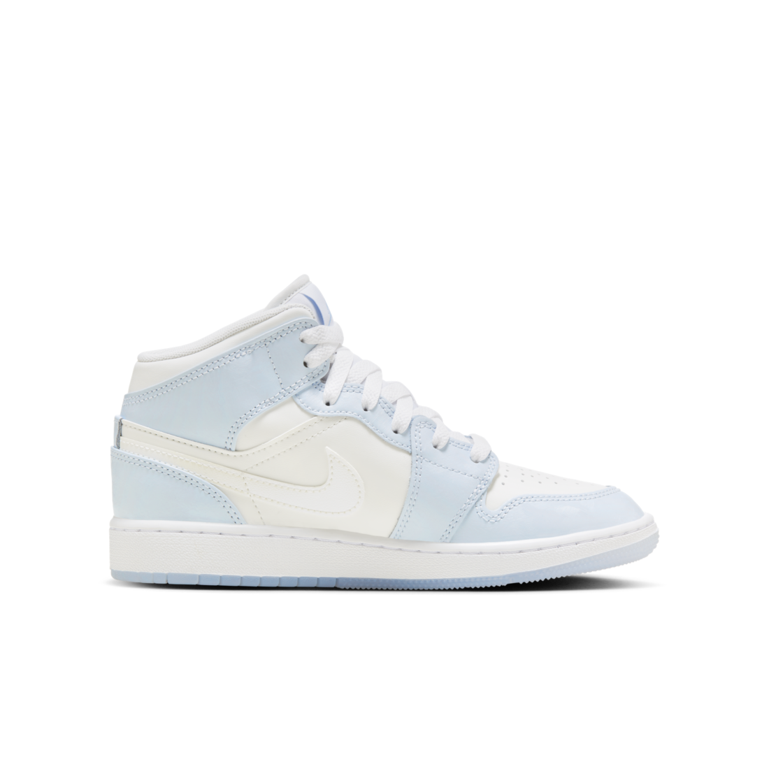 Air Jordan 1 Mid SE Glitter Swoosh GS