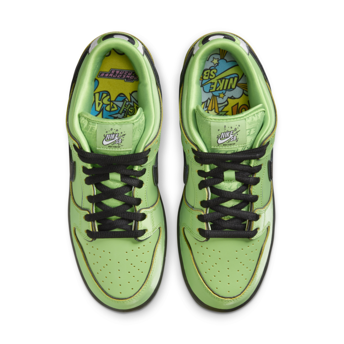 Nike SB Dunk Low Powerpuff Girl Buttercup Green