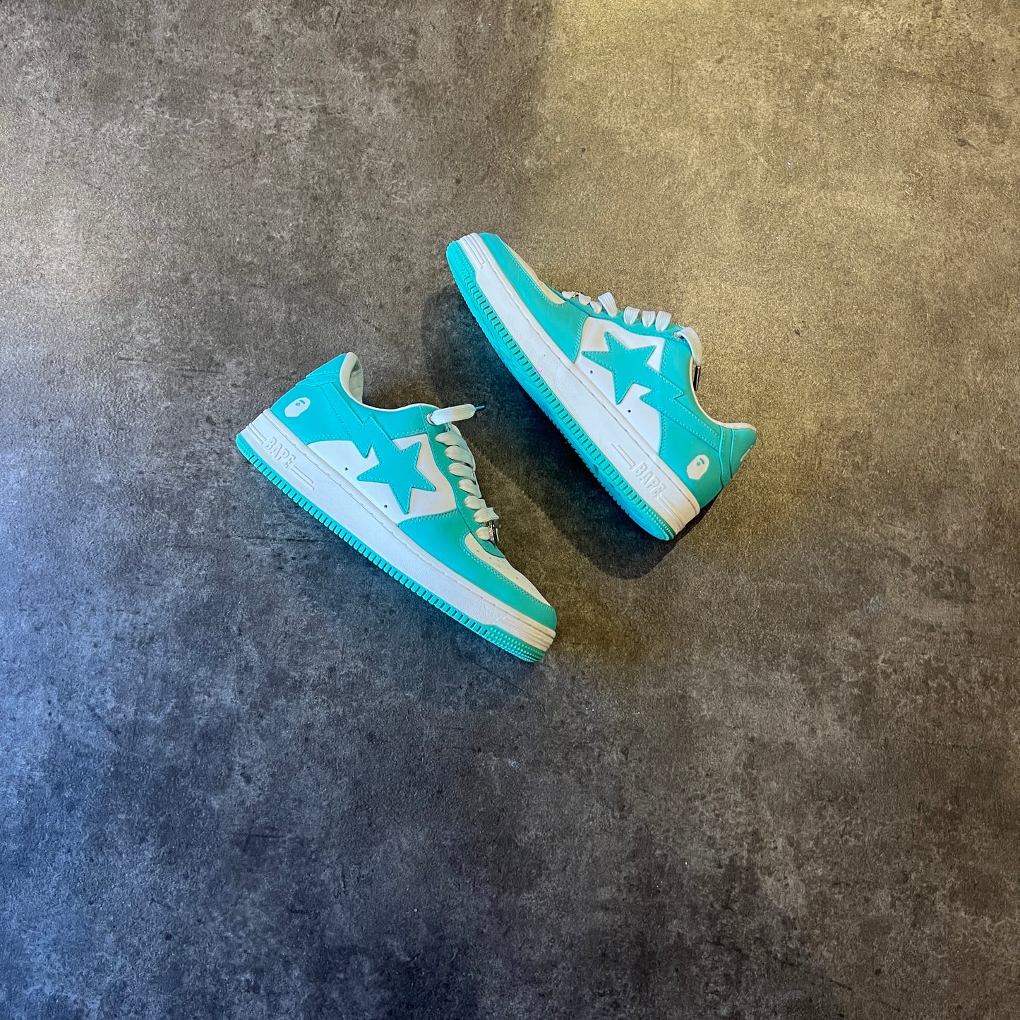 A Bathing Ape BapeSta White Green (2022) Taglia 42.5 (Usato)