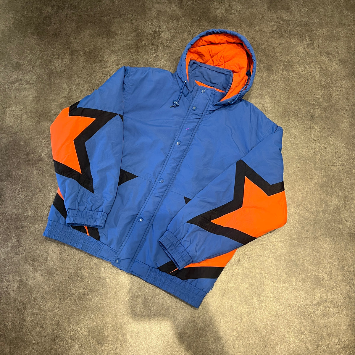 Supreme Stars Puffy Jacket Royal Taglia L (Usato)