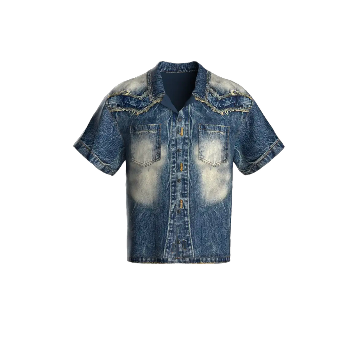 Son of Stars Blue Denim Washed Shirt - foto 1