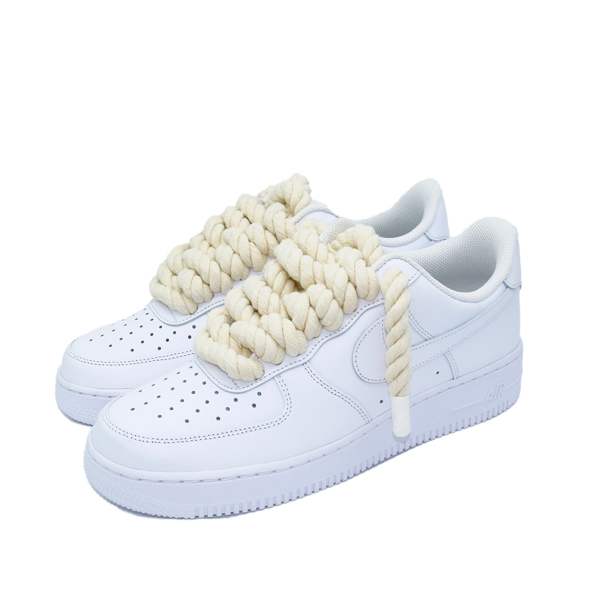Nike Air Force 1 Low '07 White Rope Laces Custom - foto 2
