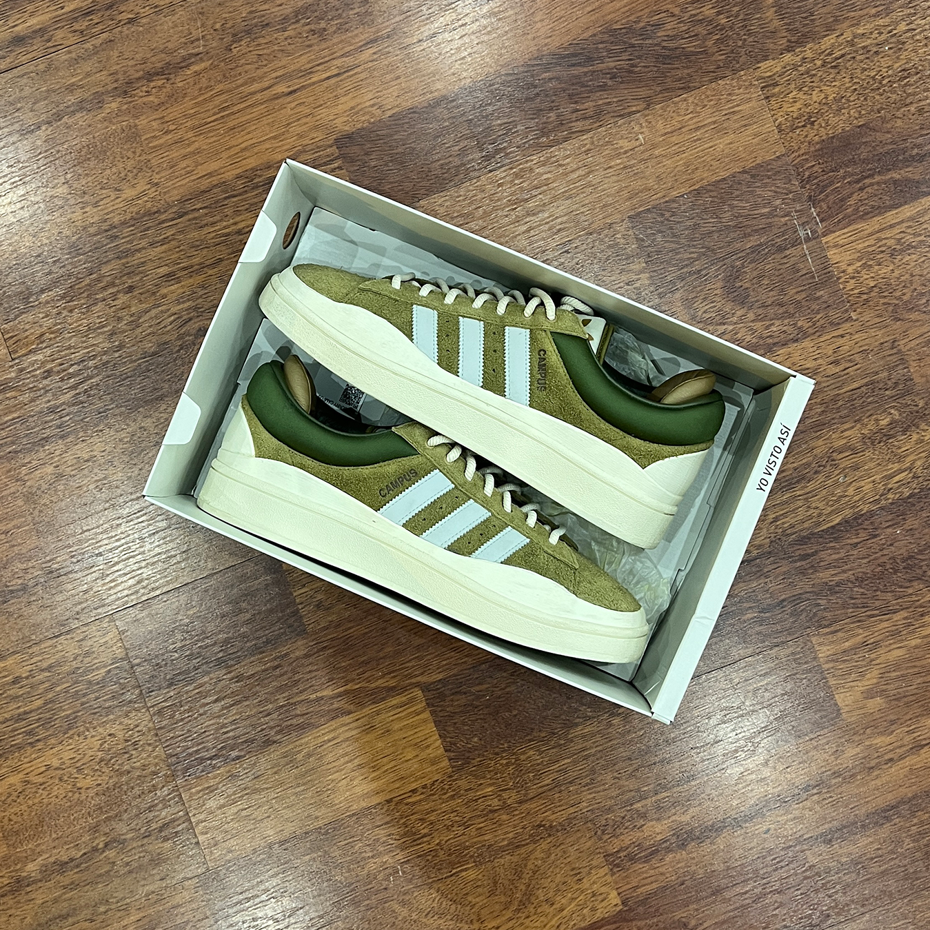 adidas Campus Light Bad Bunny Wild Moss Taglia 45 1/3 (Usate)