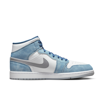 Air Jordan 1 Mid French Blue Fire Red GS