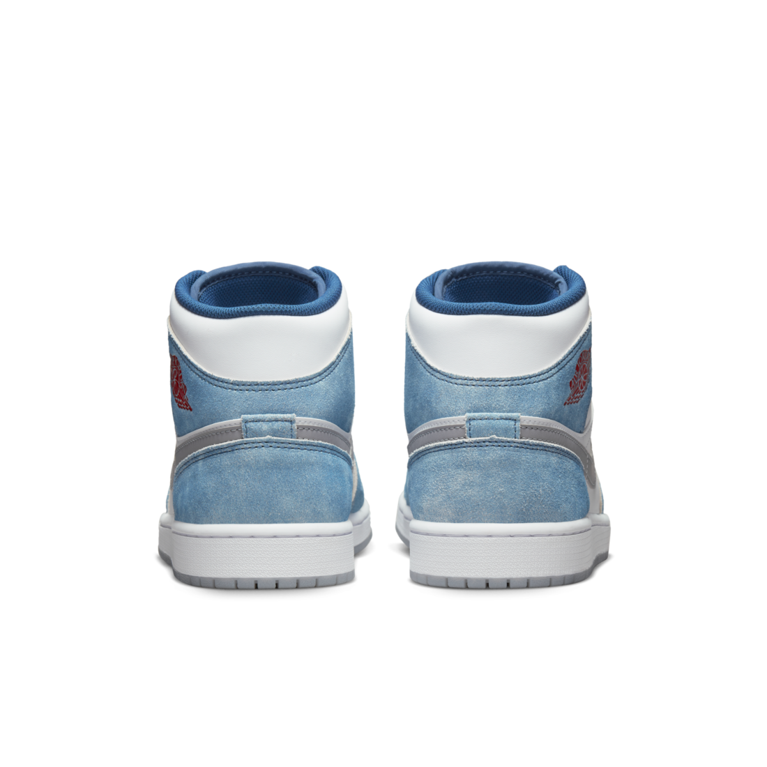 Air Jordan 1 Mid French Blue Fire Red GS
