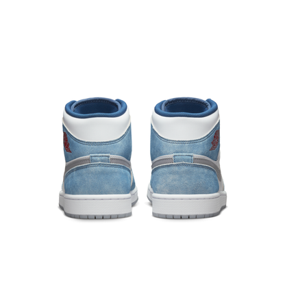 Air Jordan 1 Mid French Blue Fire Red GS