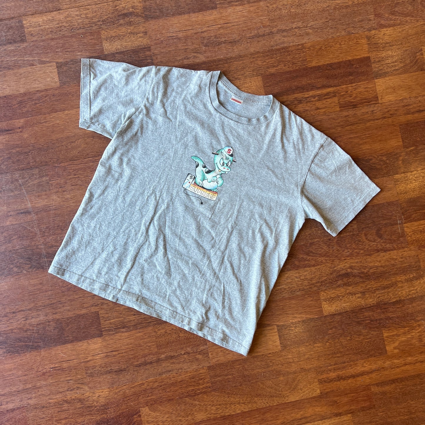 Supreme Dinosaur Tee Heater Grey Taglia M (Usata)