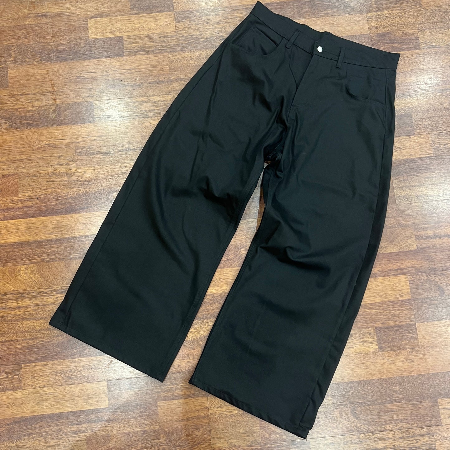 Jeans Raw Denim Black Baggy