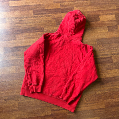 Supreme Quilted Hooded Sweatshirt Red Taglia M (Usato)