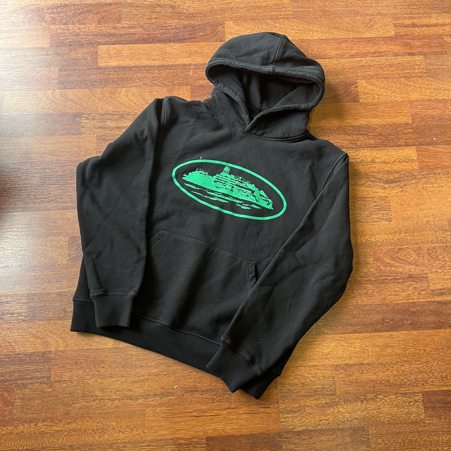 Corteiz Alcatraz Hoodie Black Green Taglia S (Nuova)