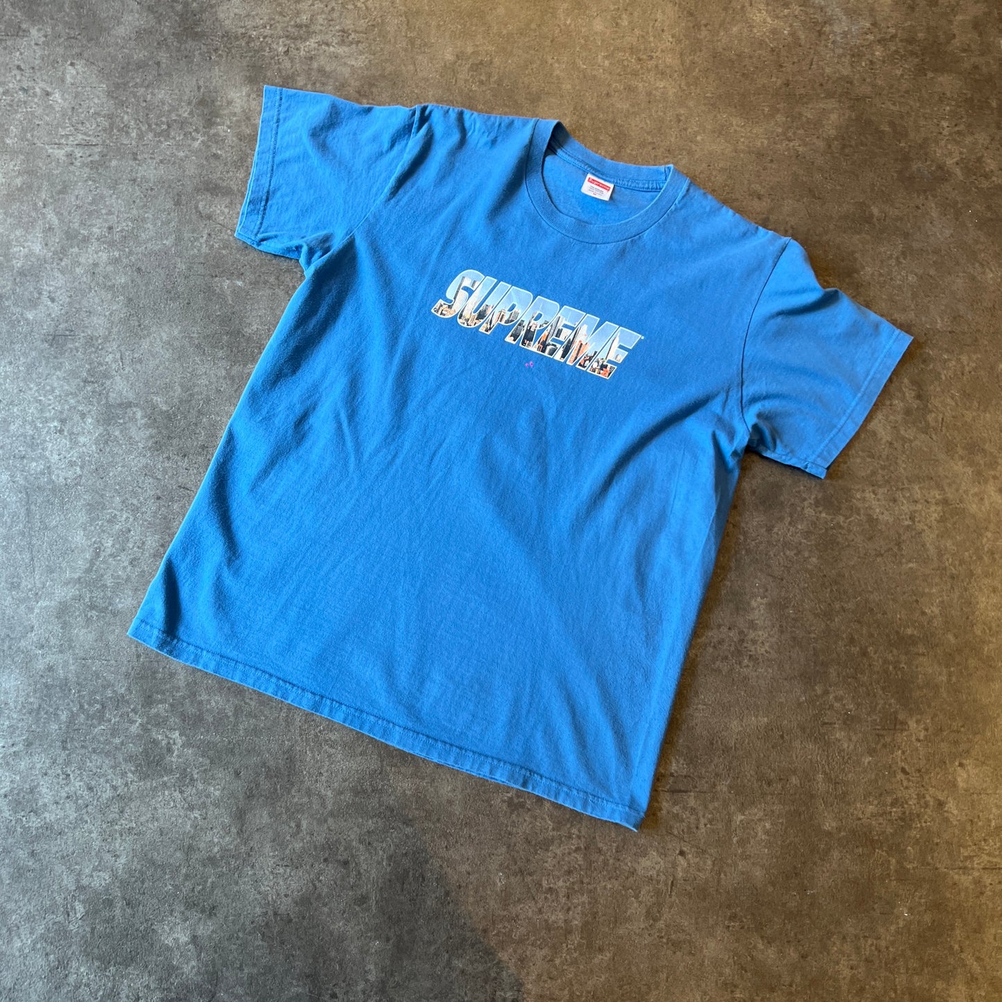 Supreme Gotham Tee Faded Blue Taglia M (Usato)