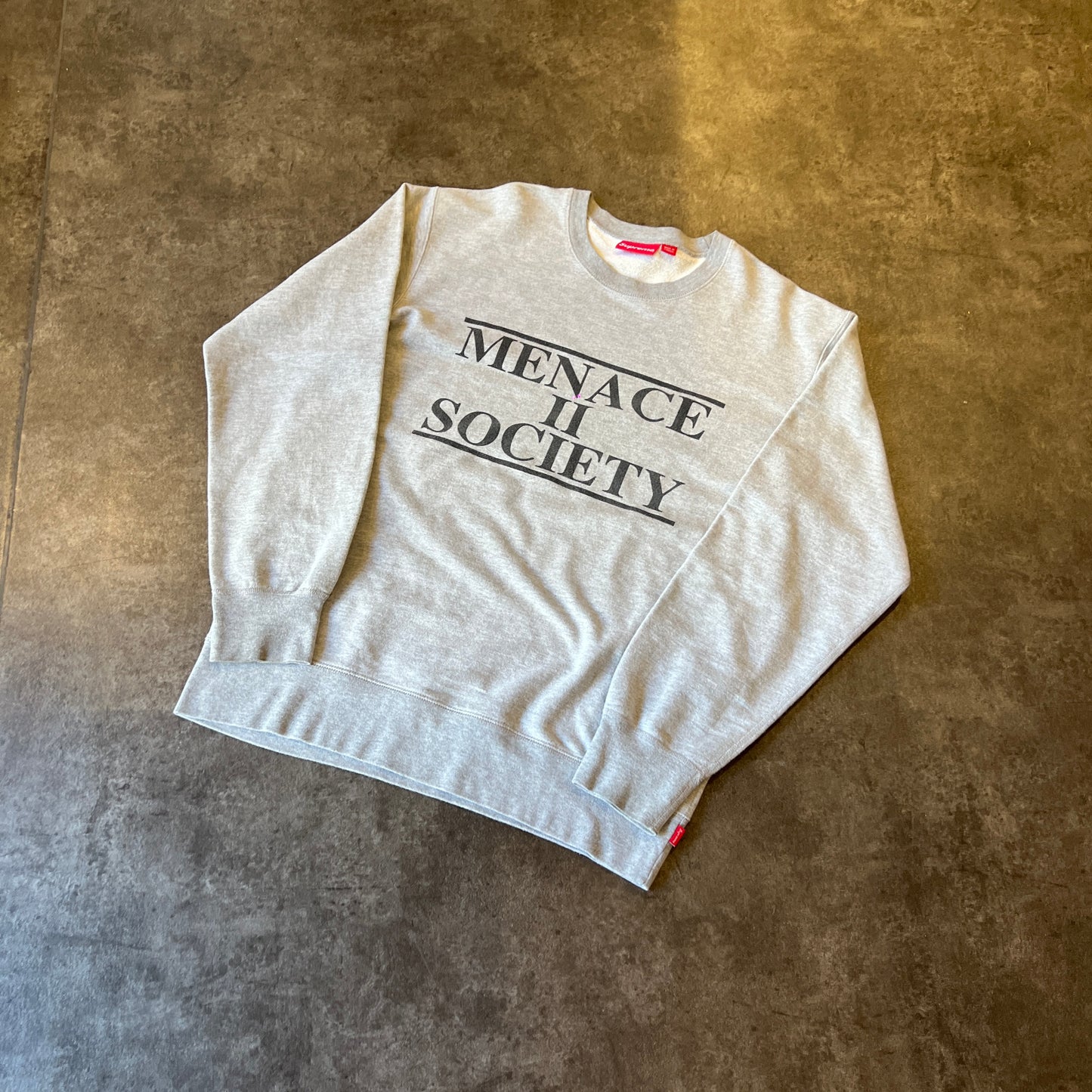 Supreme Menace II Society Crewneck Grey Taglia XL (Usata)