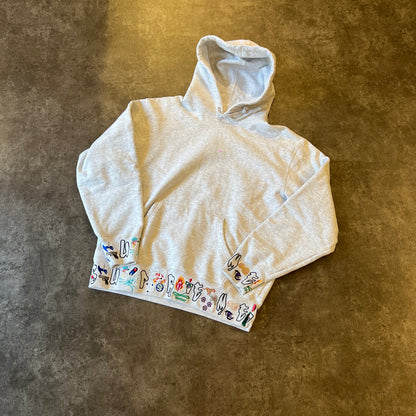 Supreme AOI Icons Hooded Sweatshirt Ash Grey Taglia S (Usato)
