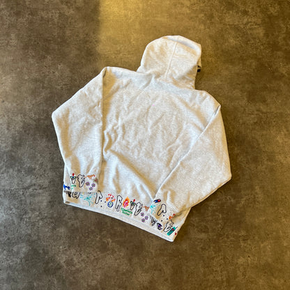 Supreme AOI Icons Hooded Sweatshirt Ash Grey Taglia S (Usato)