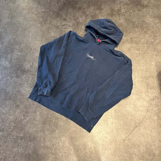 Supreme Tag Logo Hooded Sweatshirt Navy Taglia XL (Usata)