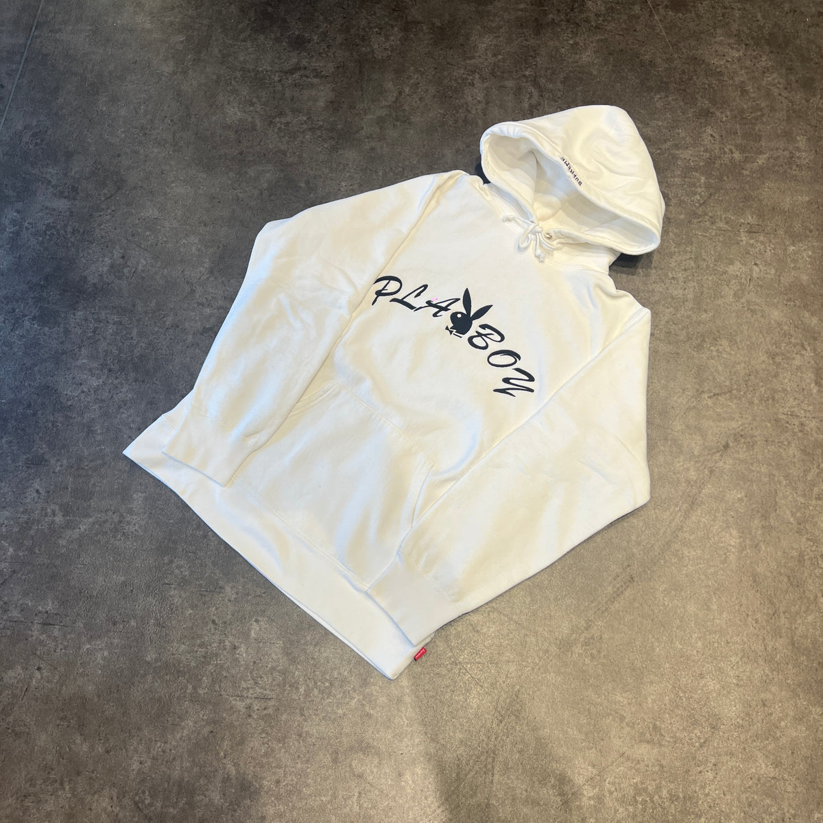 Supreme Playboy Hooded Sweatshirt White Taglia L (Usato)