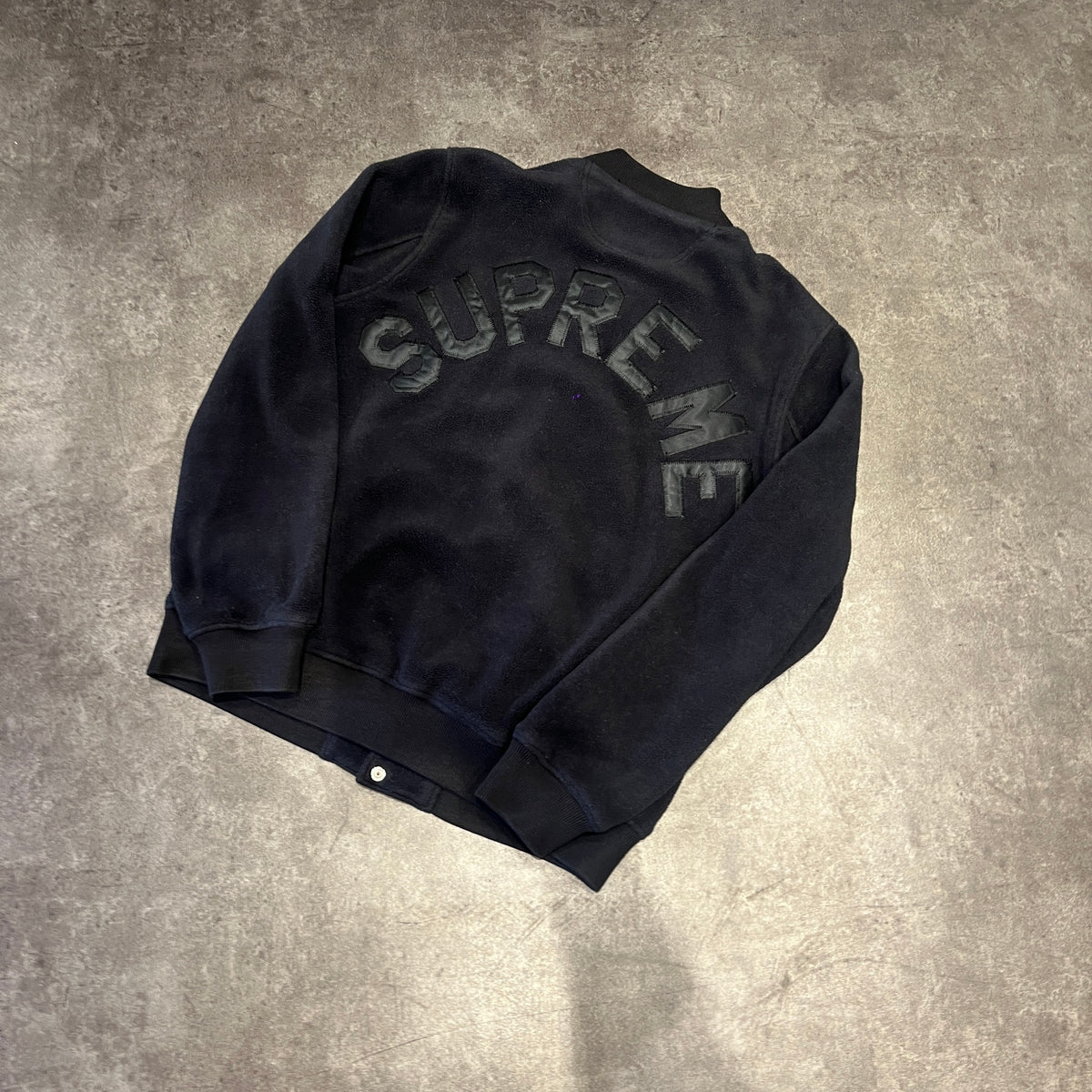 Supreme Boucle Varsity Jacket Black Taglia L (Usato)