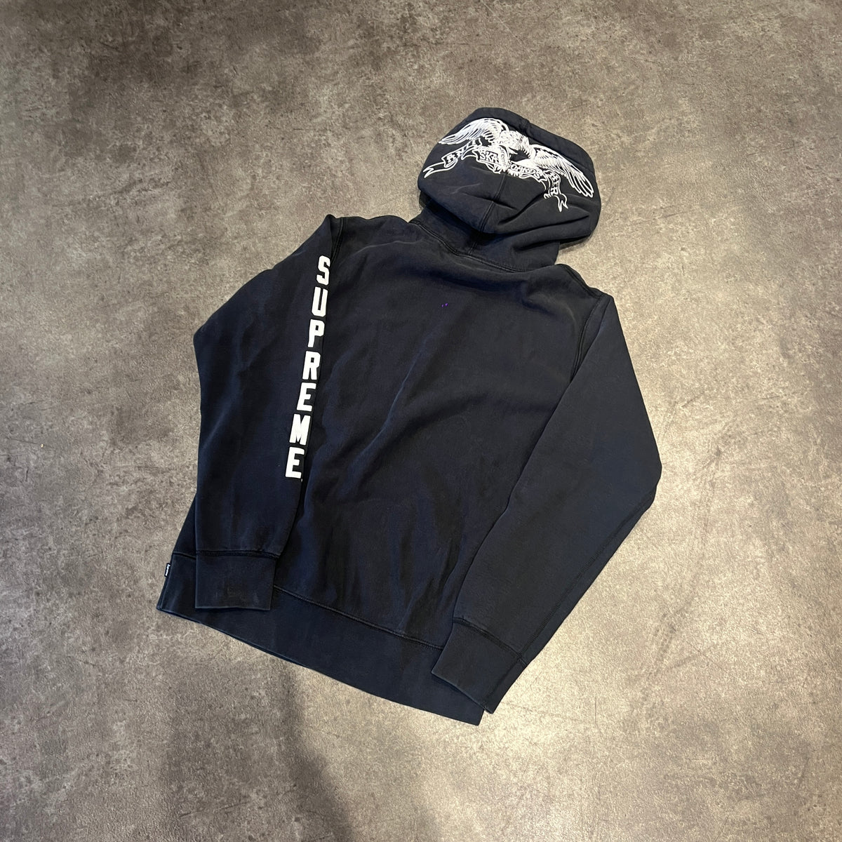 Supreme Anti Hero Hooded Sweatshirt Black Taglia M (Usato)