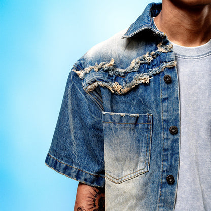 Son of Stars Blue Denim Washed Shirt