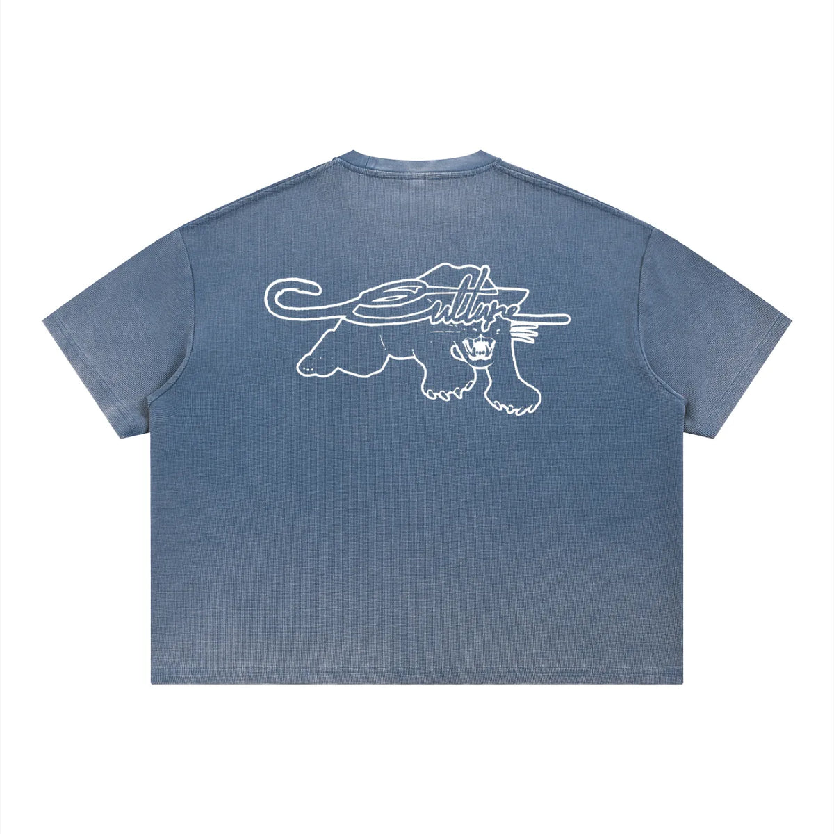 Culture Panther Waffle Tee Blue