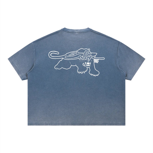 Culture Panther Waffle Tee Blue