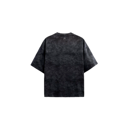 Trousers Distressed Stone Washed T-Shirt Black